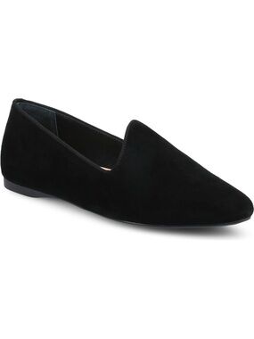Birdies Black Suede Flats Pointed Loafers size 8